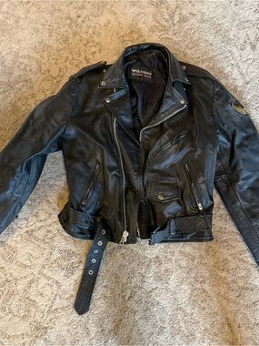 Wilson Black Leather Moto Jacket